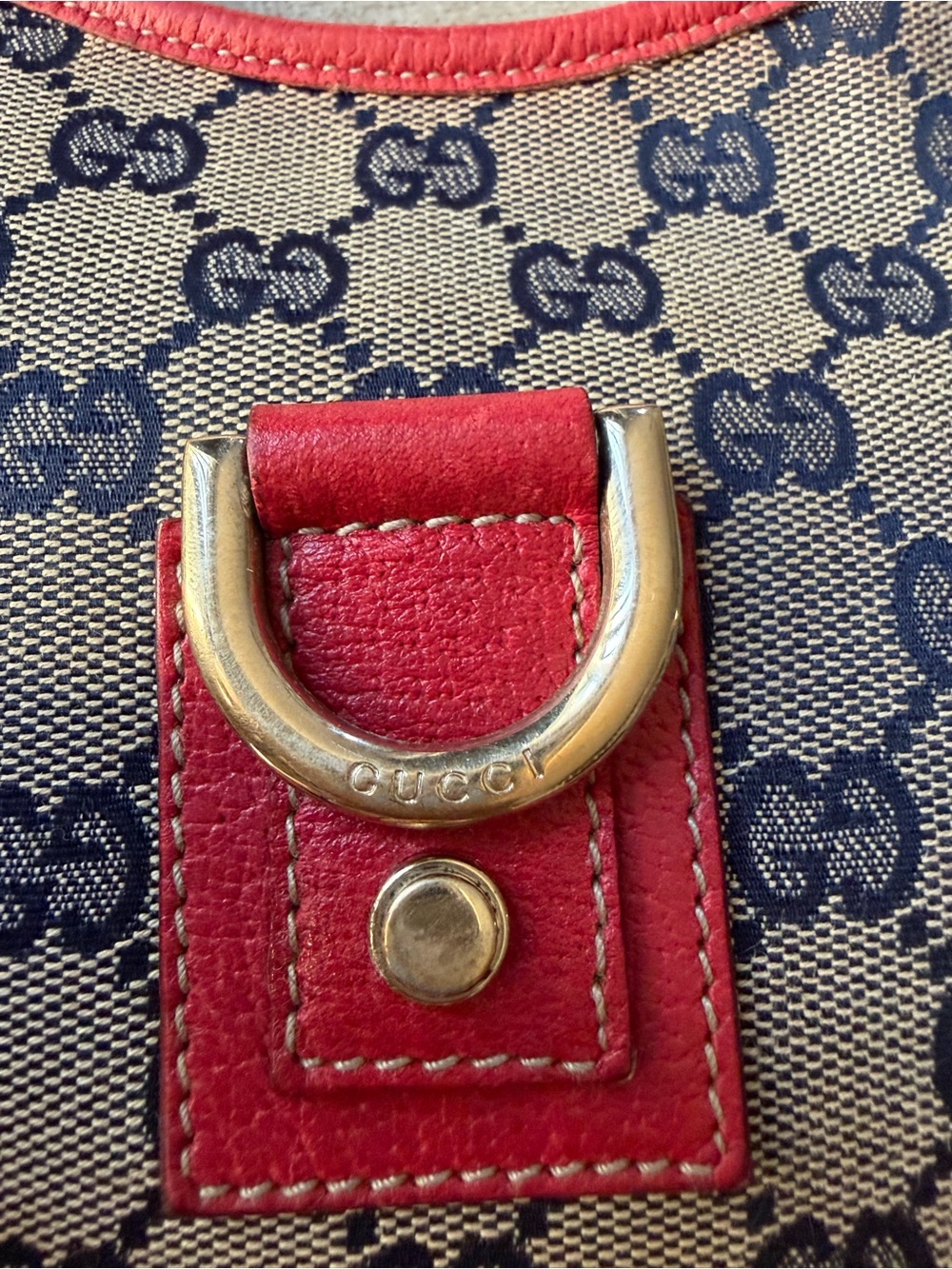 SOLD - Authentic Vintage Gucci Abbey Canvas D Ring Hobo COA included - Picture 14 of 16